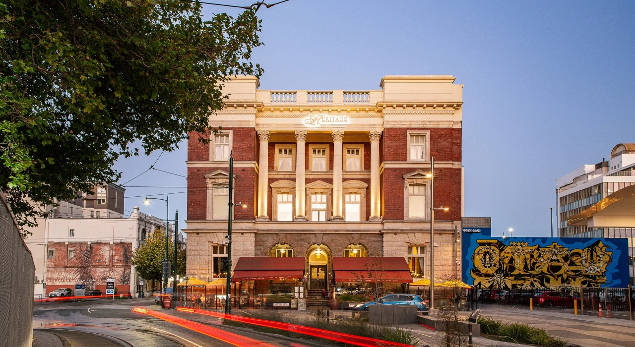 <img alt="Old Government Building at dusk, Cathedral Square Christchurch, heritage facade warmly lit against the evening sky." src="/images/s/i/t/e/-/site-architecture-suite-17-ogb-interior-architecture9-26d6ee8f.webp?description" width="2560" height="1707" />